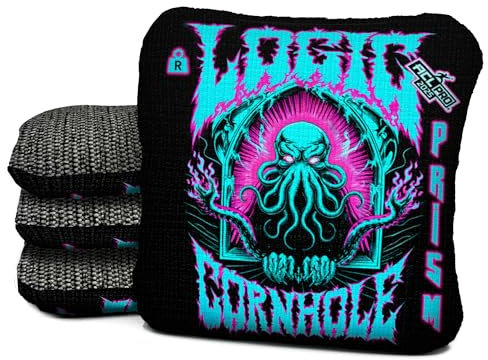 Logic Cornhole Taschen – Cthulhu-Design – mehrere Serien – ACL Pro & Comp genehmigt – reguläre Größe und Gewicht – Gleit- und Stockseite – professionell (Prism-R – 5/9 Geschwindigkeit – ACL PRO)