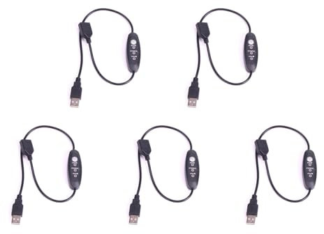 Feeuid 5X Termostato Riscaldatore Termoregolatore USB 5V-12V 3 Velocità Regolabile 24W