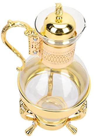 Tofficu Teiera in Vetro Riscaldabile Caffettiera Bollitore Per Caffè Contenitore Per Bollitore Domestico Design Semplice Materiale Di Sicuro e Sano