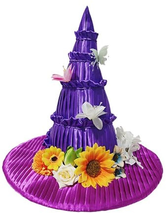 Wdbild Zylinder Hut Herren, Lolitas Cosplay Hexenhut Magische Zaubererhüte Halloween Hexen Unisex Hüte für Halloween und Themenpartys