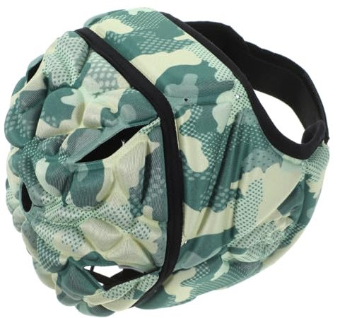 4 Stück Rugby Schutzhelm Verstellbar Gepolsterter Kopfschutz für Fußball und Outdoor Sport für Erwachsene Camouflage
