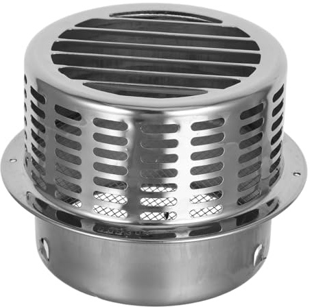 NUOBESTY Stainless Steel Vent Cover for Outdoor Wall Ventilation Grill Chimney Cowl Rain Cap Protection