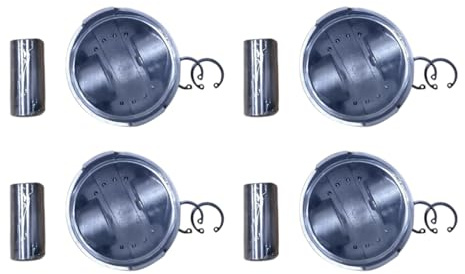 Texxparts 6142-32-2020 Kit de 4 pistons 6142-32-2120 Compatible avec pelle Komatsu PC60-1 PW60-1 EG30-3 EC35-2 EC50-2 Chargeur sur roues WA20-1 WA30-1 Chariot élévateur D20A-5 D20A-5 D20A-5 D20 20P-5