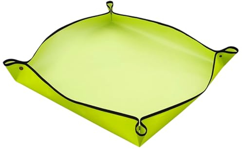 YSDINK Tapis de Rempotage pour Plantes, 75x75cm Tapis de Jardinage Oxford Imperméable et Pliable, Tapis de Plantation Succulente pour Jardin Intérieur, Rempotage et Entretien des Plantes (Vert fruité)