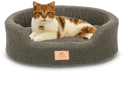 Ferplast Hundebettkissen für kleine Hunde, Katzenbett, waschbarer synthetischer Bouclé-Stoff, weiche Polsterung, 45 x 35 x H 13 cm, Grün