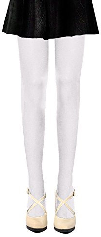 PrettyLoveHose Collants Voile Opaques 50 Deniers, Blanc, Taille Unique T1 à T3 (36-38-40)