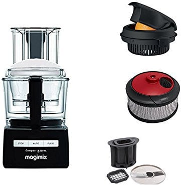 MAGIMIX KÜCHENMASCHINEN 3200 XL schwarz- + OPTIONAL +Würfel-Set+SmoothieMix Set+Zitruspresse