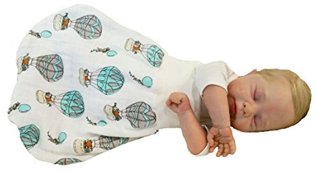Atelier MiaMia - Pucksack Strampelsack Baby Kind Heißluftballons von Gr. 50-80 Musselinstoff streng Limitiert !! Musselin - 62-68