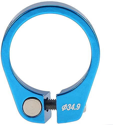 Schnellspanner Sattelklemme Fahrrad Sattelklemme Schnellverschluss Sattelstütze Klemme Aluminiumlegierung Passend für 30,4/30,8/31,6mm Sattelstange (Blau)