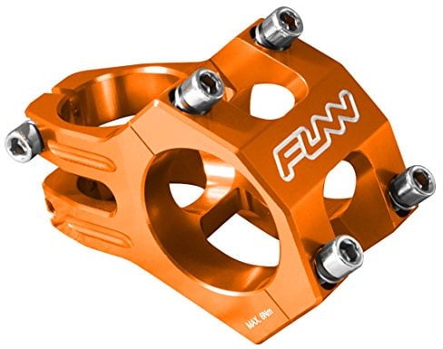 FUNN Funnduro MTB Vorbau mit 31,8 mm Lenkerklemmung - Der ultimative ultraleichte und robuste Legierungs-Vorbau für Mountainbike und BMX-Bike, Länge 35 mm Vorbau (Orange)