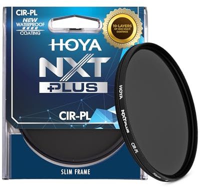 Hoya Filtro polarizzatore NXT Plus da 46 mm: polarizzatore circolare con rivestimento superiore impermeabile, rivestimenti HMC a 10 strati, fattore filtro 1,72 per AF più veloce, telaio in alluminio a