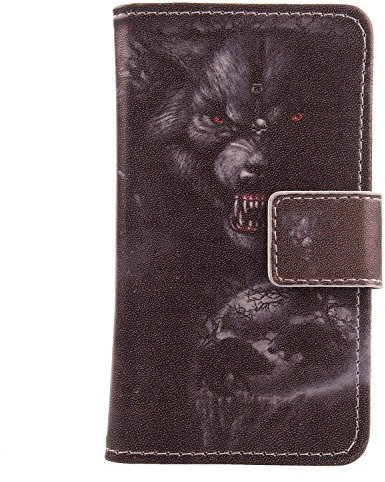 Lankashi PU Flip Leder Tasche Hülle Case Cover Schutz Handy Etui Skin Für TP-Link Neffos C5A 5 (Bear Design)