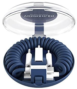 VONMÄHLEN Allroundo 6-en-1 - Câble de chargement tout-en-un avec 5 adaptateurs - Micro-USB, USB-C - pour smartphones et appareils mobiles - Compatible avec iPhone et tous les autres smartphones - Bleu