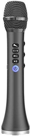 Professional 20W Portable Wireless Bluetooth Karaoke Microphone Speaker With Big Power For Sing/Meeting - Black