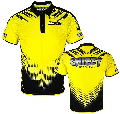 Harrows Darts Dave Chisnall Chizzy Signature Shirt Matchshirt Dart Shirt Trikot Design 2020 (S)