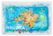 artboxONE Poster 45x30 cm Reise Majorca Spain Illustrated Map - Bild Mallorca Andratx balearen