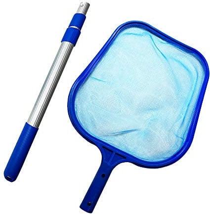 Greenerever Red Limpiadora de Piscinas con Pértiga (100 cm) | Red Limpiadora de Hojas para Bañeras | Red de Malla Fina con Marco de Plástico | Elimina Fácilmente Las Hojas de Piscinas de Hidromasaje