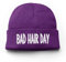 tshirtladen Mütze Bad Hair Day Wintermütze Unisex Beanie für Damen und Herren, Farbe: Lila