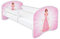 Clamaro 'Schlummerland' Kinderbett 80x180 (bis 150kg belastbar) mit Motiv, Rausfallschutz, Kantenschutz, Matratze und Lattenrost | Jugendbett Weiß | Motiv: 27 Prinzessin Rosa