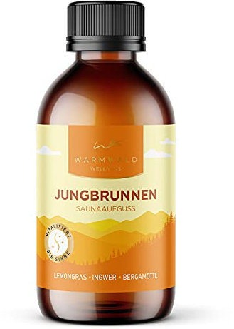 Warmwald - Saunaaufguss - Sauna Aufgussmittel mit natürlichen ätherischen Ölen - Saunaöl - Saunaduft - Lemongras-Ingwer-Bergamotte (Jungbrunnen 100 ml)