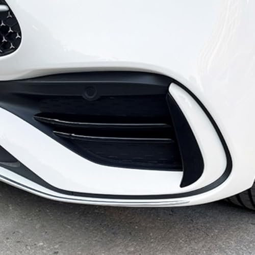 HIGH FLYING für C Klasse W206 S206 T-Modell AMG Line 2022 2023 2024 Exterieur Nebelscheinwerfer Dekor ABS 4 Stück (Schwarz Glänzend)