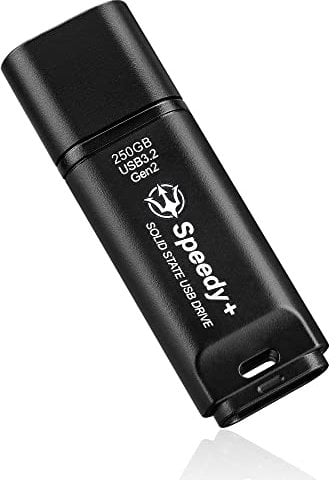 TRIDENITE External SSD 250GB Portable Solid State USB Drive, USB 3.2 Gen2 UASP SuperSpeed+. Optimal Speeds Up to 600MB/s Read, 260MB/s Write - Speedy+