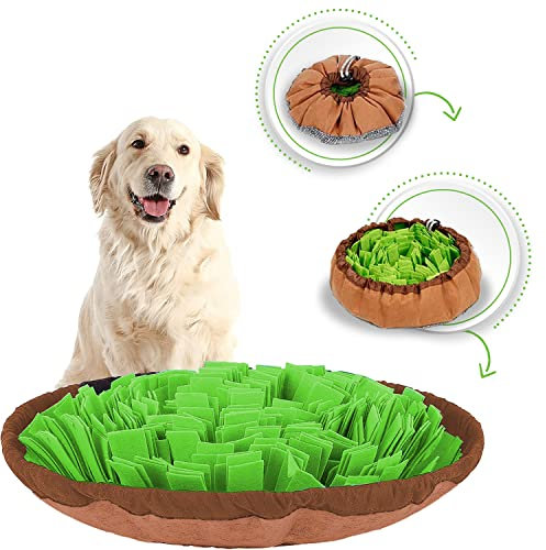 Snuffle Mat for Dogs & Puppies - Washable Training Puzzle Toy for Large & Small Breeds - Game for Boredom & Feeding Mat for Brain Stimulation & Stress Relief - Pet Foraging Mat for Smell Training