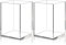 Uquelic Acryl Stifthalter - Klarer Bleistifthalter Schreibtisch Organizer Make-Up Pinselhalter Stifttopf Organizer für Büro, Schule, Haushaltsbedarf (7,7 x 7,7 x 11 CM)