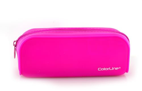office box Porta Todo- Estuche de Silicona Rectangular COLORLINE - Ref.58111FU- Cierre de Cremallera - Gran Capacidad y Duración by (Fucsia)