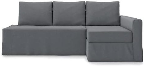 FMCTL Easy Fit Friheten Sleeper Sofabezug Ersatz für IKEA Friheten Couchbezug, nur Friheten Bezug (Rechte Chaise-Titaniumgrau)