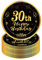 YAAVAAW Happy 30th Birthday Paper Plates 9''Black and Gold,16Pcs Disposable Tableware Party Plates,Happy Decorations for Women,Men,Him,Her Supplies Table