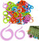 Wudaizhi 40 Pcs Strickstichmarkierungen Häkelstichmarkierungen Farbenfrohe Strick -häkelmarkierungen Ring Häkelverriegelung Strick -Split -Ring -nähzubehör