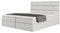 Boxspringbett Manisa 180x200 mit Bettkasten, freie Farbwahl, 5-Gang Bonellfederkern Matratze, Topper (Weiss Kunstleder)