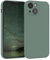 EAZY CASE - Silikonhülle für iPhone 13 Mini Hülle Silikon Case Grün weich stoßfeste Handyhülle iPhone 13 Mini Schutzhülle mit Kameraschutz Dünn Premium Schutz Cover TPU Phone Bumper in Dunkelgrün