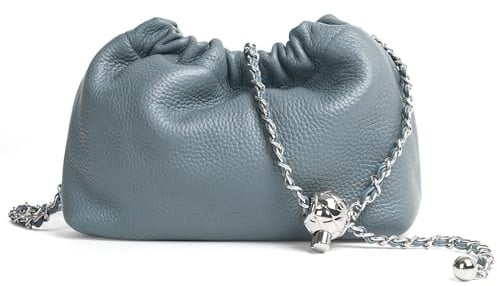 Joryin Trendige Dumpling-Tasche für Damen, Crossbody Bag, Abend-Clutch, Vegan und Echtes Leder, Hobo-Tasche, Cloud-Tasche
