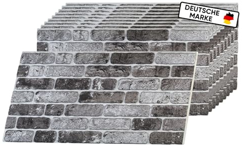 AS Country Stone® Wandpaneele Steinoptik - 3D Effekt - Wandverkleidung Steinoptik für Küche, Wohnzimmer, Innen- und Außenbereich - Steinoptik Styropor - 3D Wandpaneele - Akustikpaneele I ST105 |