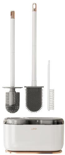 Goowafur Fregadora de inodoros Integral,Cepillo para Fregar inodoros y baños, fregador montado en la Pared - Suministros de Limpieza de baños para bañeras, Paredes, inodoros, lavabos y Pisos