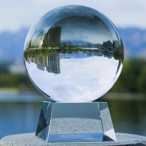 1 Stück Kristallkugel, klare Kristallkugel mit Glasständer, Kristallkugel für dekorative Kugel, Lensball-Fotografie, Wahrsagerei, Wahrsagekugel, 40–80 mm (Größe : 60mm)