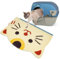 Tapis Litière Chat, Design de Tête de Chatte Tapis pour Bac à Litière en PVC, Tapis pour Chat Antidérapant, Imperméable et Résistant à l'Urine, 40 x 60 cm, Beige