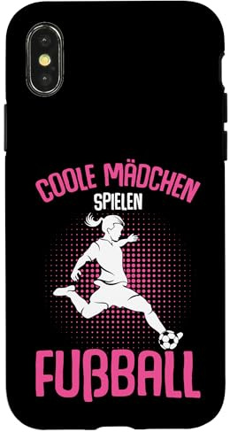 Coole Mädchen spielen Fußball Fußballerin Hülle für iPhone X/XS
