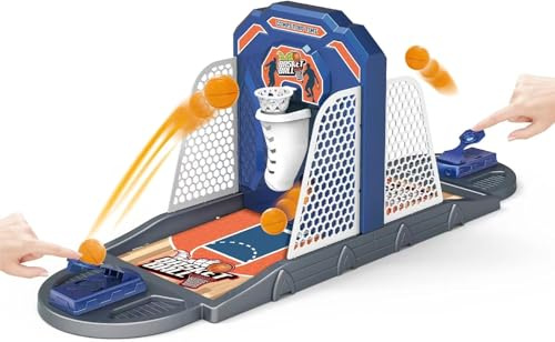 Odebiao Desktop-Basketball-Arcade, interaktives Finger-Shoot-Spiel mit automatischer Punktzahl und tragbarem Platz, 61 cm Mini-Reifen für Kinder und Erwachsene, Familienspiel