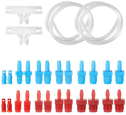 PEUTIER Master Cylinder Bleeder Kit Replacement for 14151, 22 inch Hose, Clip, Tape, SAE and Metric Fittings Universal Fit, Complete Brake Bleeder Kit