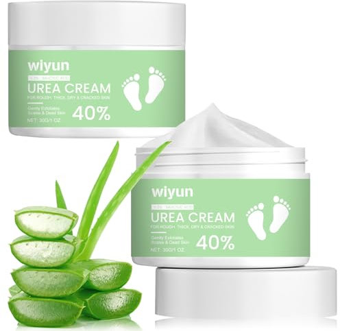 Urea Creme 40 Prozent,mit 2% Salicylsäure,Urea Creme,Hornhautentferner Fußcreme,Handcreme,Aloe Vera für tiefe Feuchtigkeit,Repariert Trockene,Fußcreme für Füße Hände,60 g