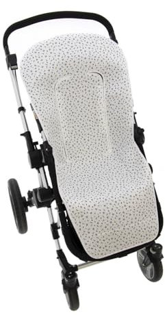 Funda de Verano para Silla Paseo Universal Rosy Fuentes- Colchoneta para Carrito Bebé- Transpirable-Compatible con Bugaboo, jané, Concord, Baby Jogger, Bebecar…-Gris