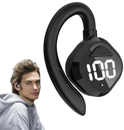Écouteurs sans fil pour le sport, écouteurs avec suppression du bruit | Écouteurs à oreille ouverte avec suppression du bruit et basses profondes,Casque d'écouteurs étanche avec affichage LED pour ord
