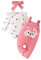 UUAISSO Vestiti per Neonate Top Floreali Tuta Orso Salopette Regolabile Tuta Set di Abiti Volpe rosa 0-3 mesi