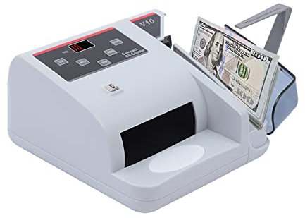 Geldzählmaschine Scheine 4W Geld Zähl Maschine 600 Stück/min Banknotenzähler UV/MG/WM Fälschungs Geld Zählen Maschine LED-Anzeige Anwendbare Rechnungen: GBP, EUR usw
