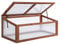 Outsunny Frühbeet Holz, Mini Gewächshaus 100 x 65 x 40 cm, Treibhaus mit Abdeckung, UV Schutz, lichtdurchlässig Frühbeetkasten, Winterfest Hochbeet für Garten, Braun