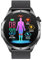 Knauermann PRO 3 Fan Edition rund (2025) Schwarz, Gesundheitsuhr Smartwatch mit Telefoniefunktion, EKG Plus HRV und SOS Funktion, BT Bluetooth, Schlafapnoe, Milanaise Schwarz, 14-24
