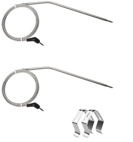 Thermometer Meat Probe, 2.6 Inch Stainless Steel Replacement Probe Temperature Probe Compatible For Thermopro Meat Thermometers For TP25,TP27(2pcs)